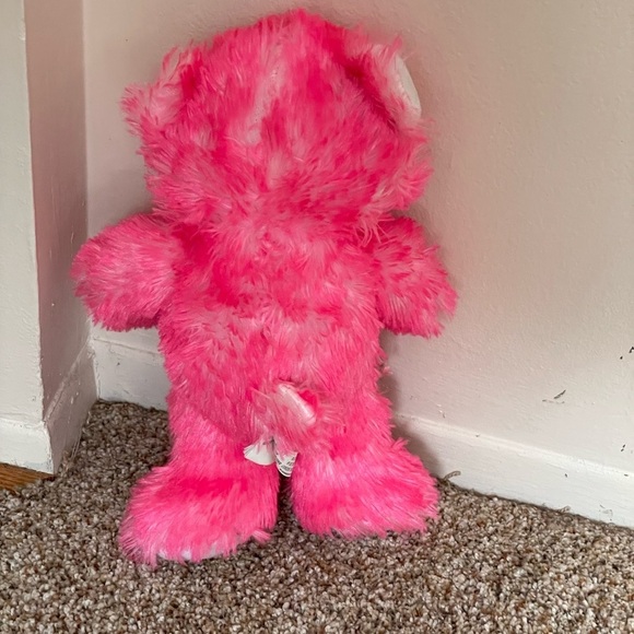 Vintage Retired Pink Nanco Small Plush Bear 11” Valentines Bear Embroidered Face - Picture 4 of 6